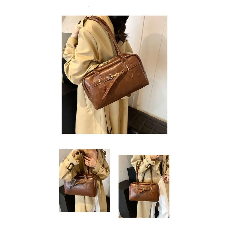 Large Capacity Underarm Women's Spring Summer Shoulder Handheld Commuter Boston Pillow Bag_voghion.com