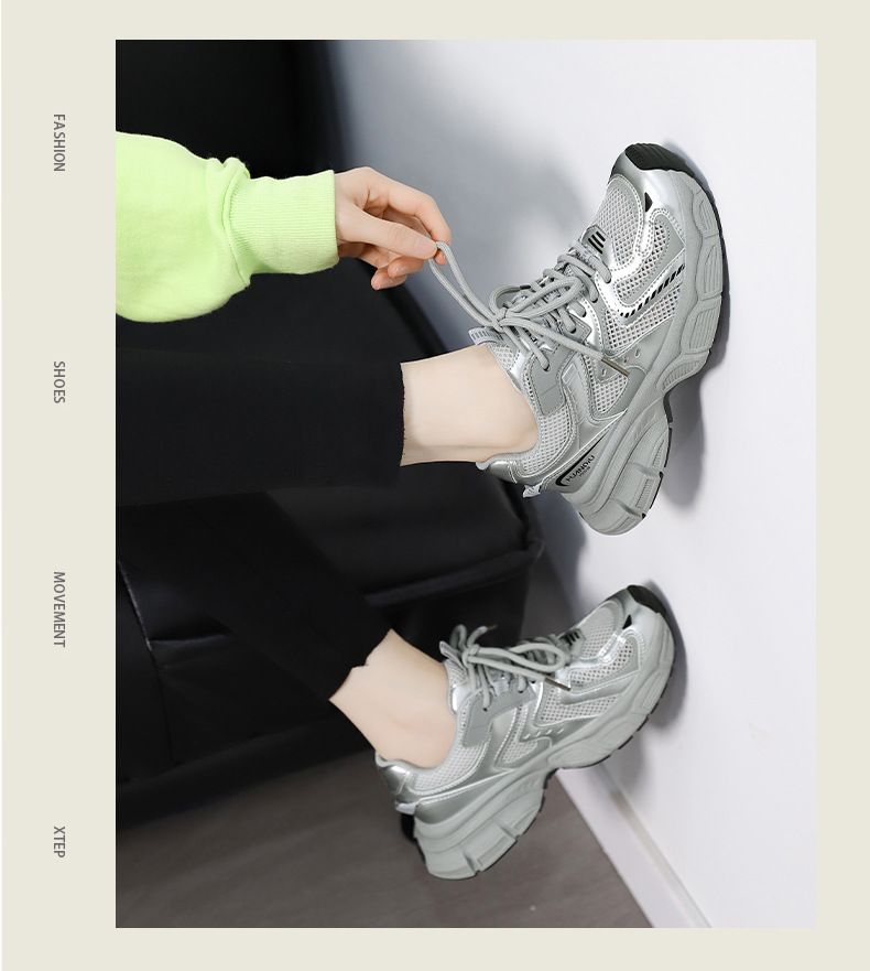 Sportschoenen Nieuwe hardloopschoenen Lichtgewicht Veelzijdige casual damesschoenen Lente Retro Dad-schoenen Dames_voghion.com