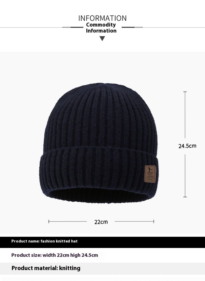 Nuovo cappello di lana per uomo in inverno con cappello lavorato a maglia spesso e morbido, grande circonferenza della testa, protezione per le orecchie degli adulti, caldo e antifreddo, cappello da sci per esterni_voghion.com