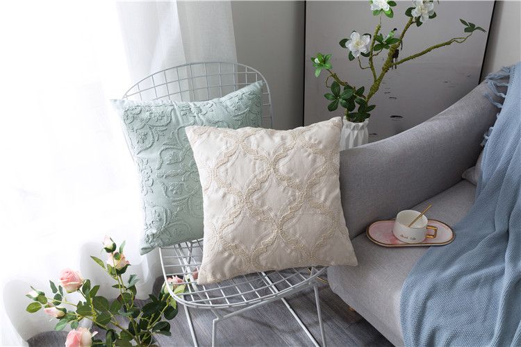 Housse de coussin de canapé à motif géométrique tridimensionnel de style européen et américain, housse de coussin de canapé de chambre modèle nordique_voghion.com