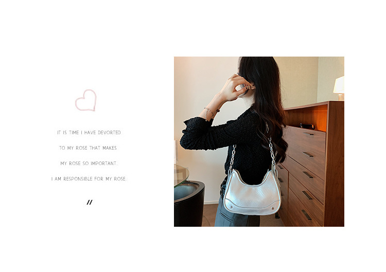 Niche haut de gamme chaîne aisselle sac pour femmes 2023 été nouveau Style Simple polyvalent sac à bandoulière une pièce livraison directe_voghion.com