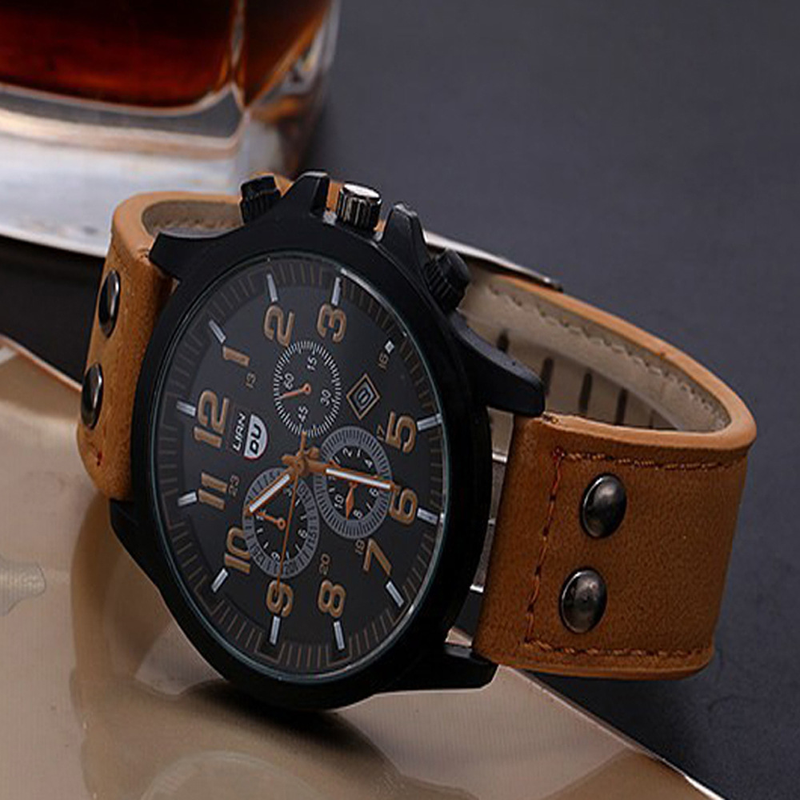 OLEVS Men's Quartz Watch Fashion Simple Business Belt Quartz Watch_voghion.com