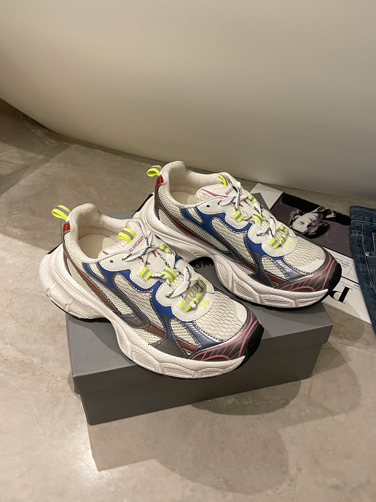 Paris sola grossa combinando com a cor sapatos antigos femininos 2024 primavera novos casuais respiráveis all-match super quentes tênis de corrida esportivos_voghion.com