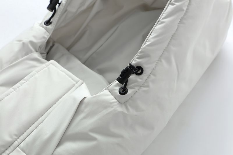 Lange Jacke für Herren über dem Knie, Winter, verdickte weiße Entendaunen, Kapuzenmantel, Paar, Schuluniform, trendig_voghion.com