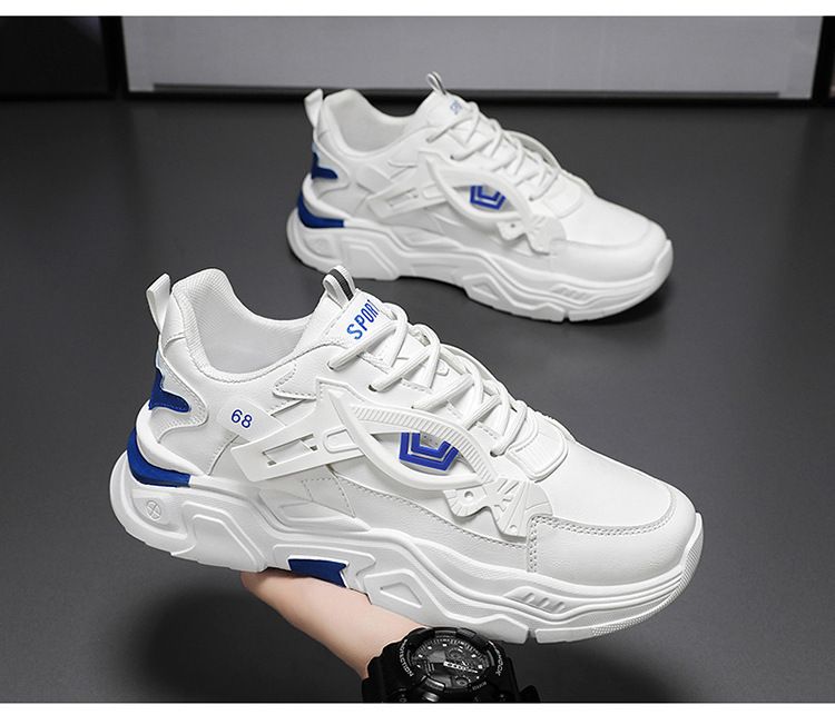 Herbst Neue atmungsaktive weiße Sneakers Herren Trendy Vielseitige, höhenverstärkende Sport- und Freizeitschuhe für den Laufsport_voghion.com