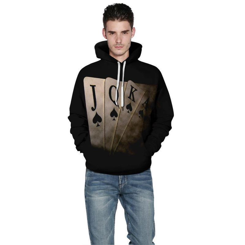 Felpa con cappuccio e maniche lunghe da donna e da uomo, con stampa digitale 3D e teschio di Halloween, abbigliamento autunnale_voghion.com