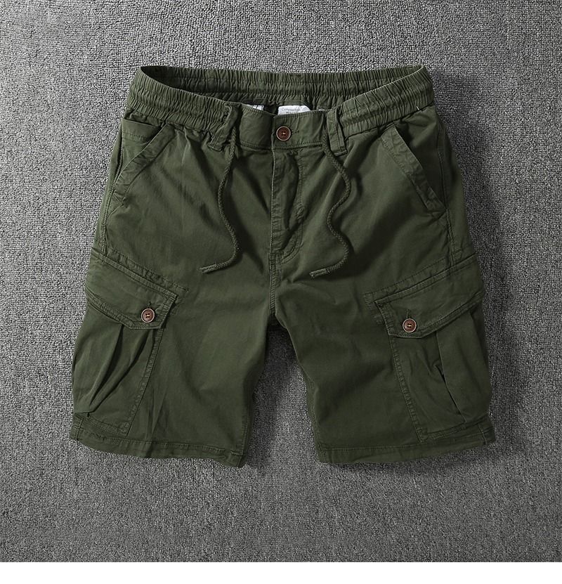 Herrenbekleidung Outdoor-Arbeitsshorts Sommer-Casual-Cargo-Shorts mit mehreren Taschen Bequemer Baumwollstoff Gerade Passform für den täglichen Gebrauch_voghion.com