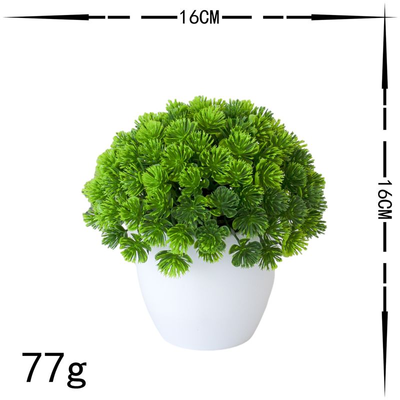 Simulazione pianta bonsai desktop fiori artificiali ornamenti per piante palla di fiori palla di erba decorazione della casa in vaso piccoli ornamenti_voghion.com