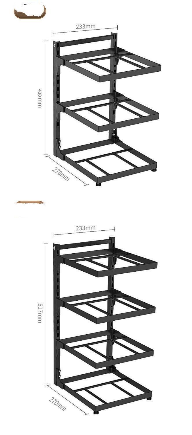Kitchen Multi-layer Storage Household Multi-functional Cabinet Pot Rack Cookware Under-sink Countertop Stove Layered_voghion.com