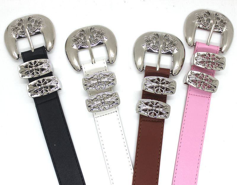 2024 Neuer Gürtel mit hohler, geschnitzter Kreuzschnalle, Instagram-populärer, vielseitiger dekorativer Rock-Hosengürtel für Damen_voghion.com