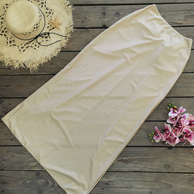 Sexy 3-teiliges Bikini-Set für Damen – Tube-Top und hochgeschnittener Badeanzug (europäischer und amerikanischer Stil, einfarbig)_voghion.com