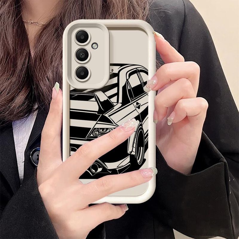 Custodia per telefono color argento per auto JDM Cool per Samsung Galaxy A54 A24 A53 A16 A52s A22 A52 A73 A51 A13 A35 A34 A55 antiurto_voghion.com