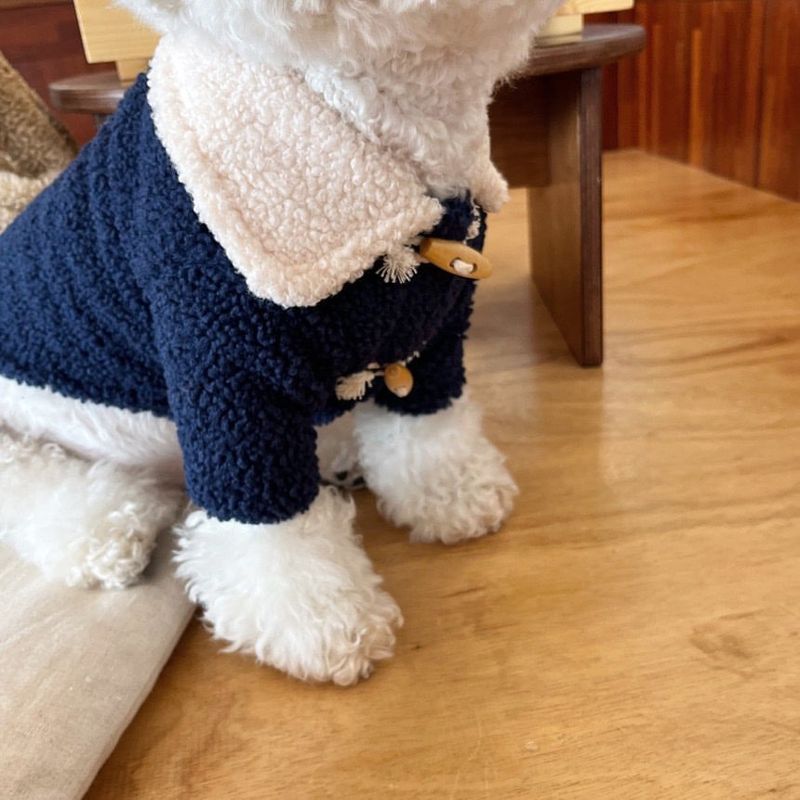Autumn and Winter thickened warm dog cat buckle polar fleece coat Teddy Yorkshire bear small puppy clothes_voghion.com
