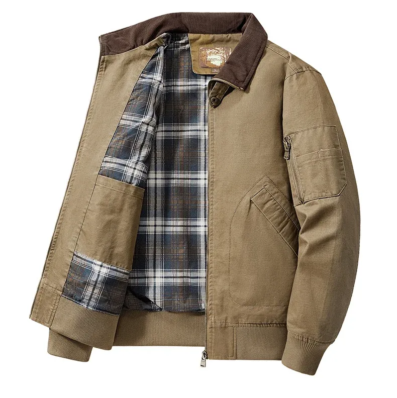 MA1 Cotton WorkJacket Men's Retro Green Plus Size Denim Jacket 2024 Spring MA-1 Tactical Windproof Baseball Suit Coat_voghion.com