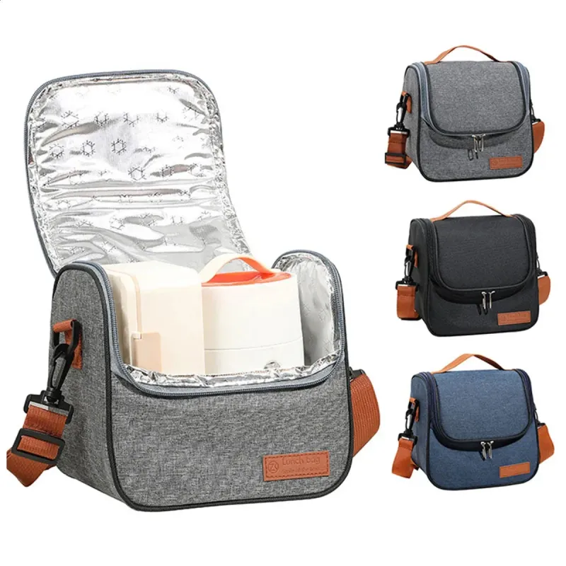 Fashion Cooler Bag Zipper Lunch Insulated With Adjustable Shoulder Strap Suitable For Office Work School Camping 250318l_voghion.com