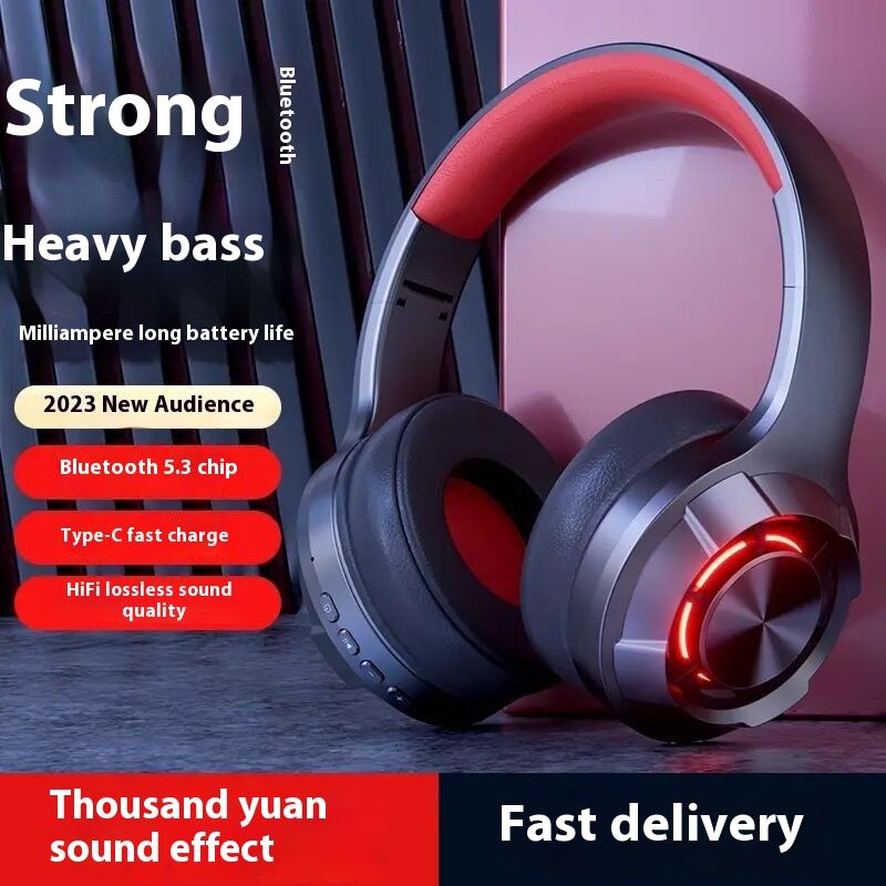 New LED illuminated wireless Bluetooth for esports with ultra long battery life, Type-C computer headset_voghion.com