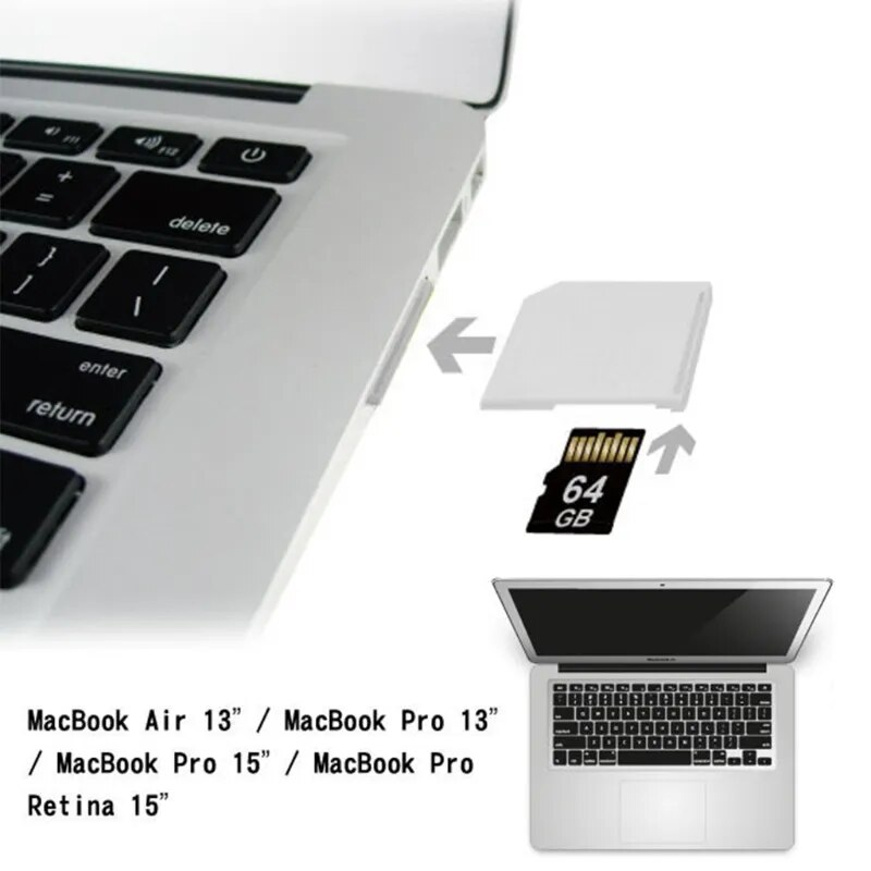 1 ADET Yüksek Hızlı Micro SD TF - SD Hafıza Kartı Dönüştürücü Adaptör MacBook Air İçin_voghion.com