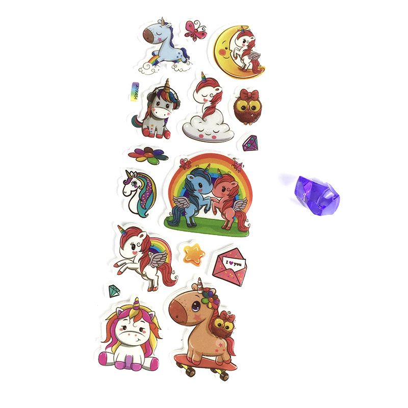 3D bubble stickers Unicorn Children's three-dimensional stickers reward stickers bubble stickers manufacturers wholesale spot_voghion.com