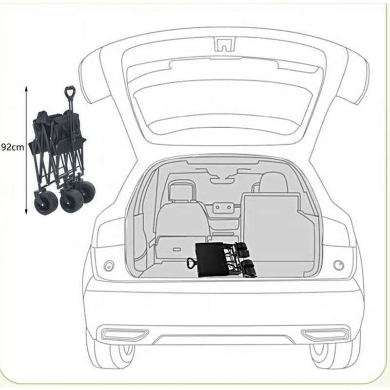 Campingzelt, verbesserter Outdoor-Campingwagen, verdickte große Räder_voghion.com