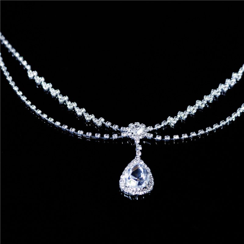 New accessory: Water droplet drop diamond chain, fashionable temperament, Bohemian forehead decoration, Forehead_voghion.com