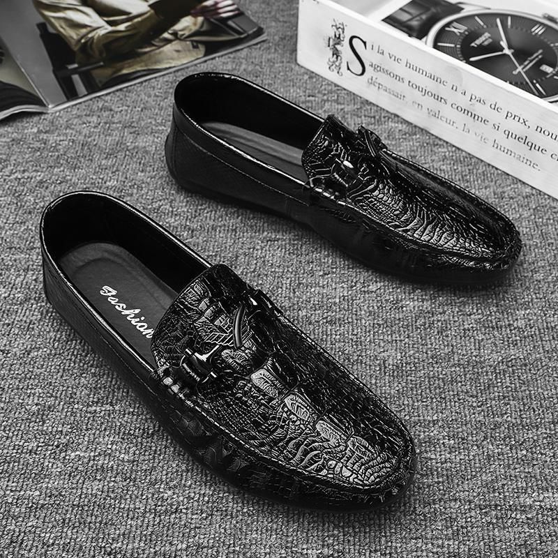 TerraStride Koreanische Herren-Slipper, vielseitig, atmungsaktiv, lässig, trendig, Leder, im britischen Stil_voghion.com