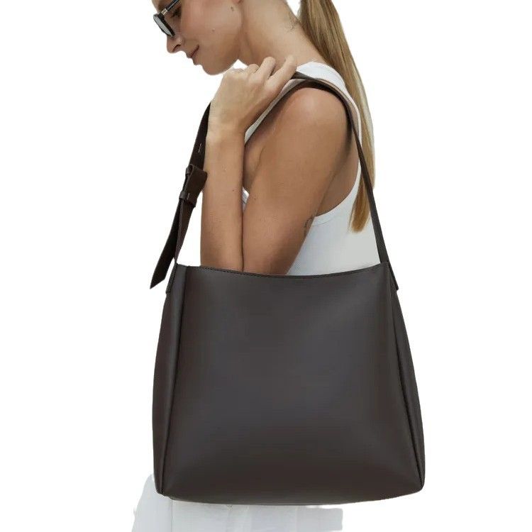 Nuova borsa a tracolla singola per donna, semplice borsa a secchiello versatile per madre e figlia, borsa grande alla moda_voghion.com