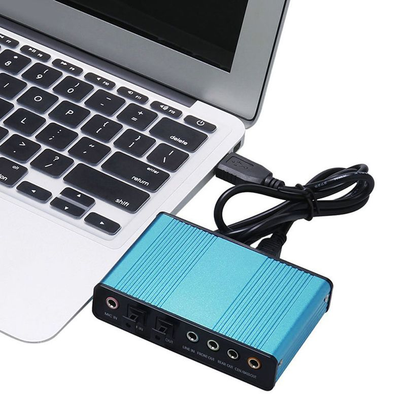Xinweiqing USB 2.0 External 6 Channel 5.1 Optical Audio Sound Card for Notebook Laptop PC_voghion.com