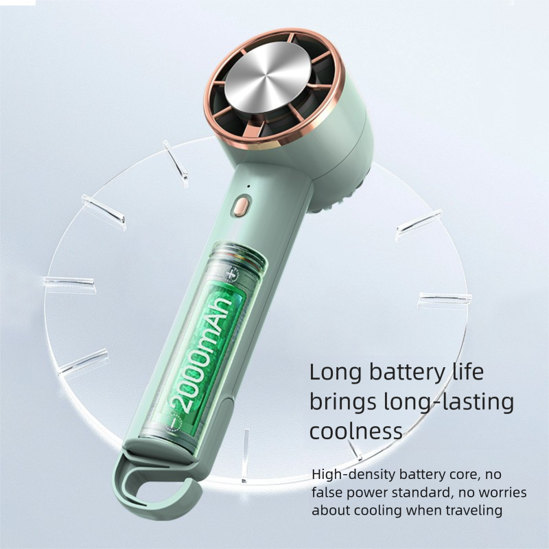 Carabiner Mini Fan - Portable Outdoor, Semiconductor Cooling, 5-Speed Silent USB_voghion.com