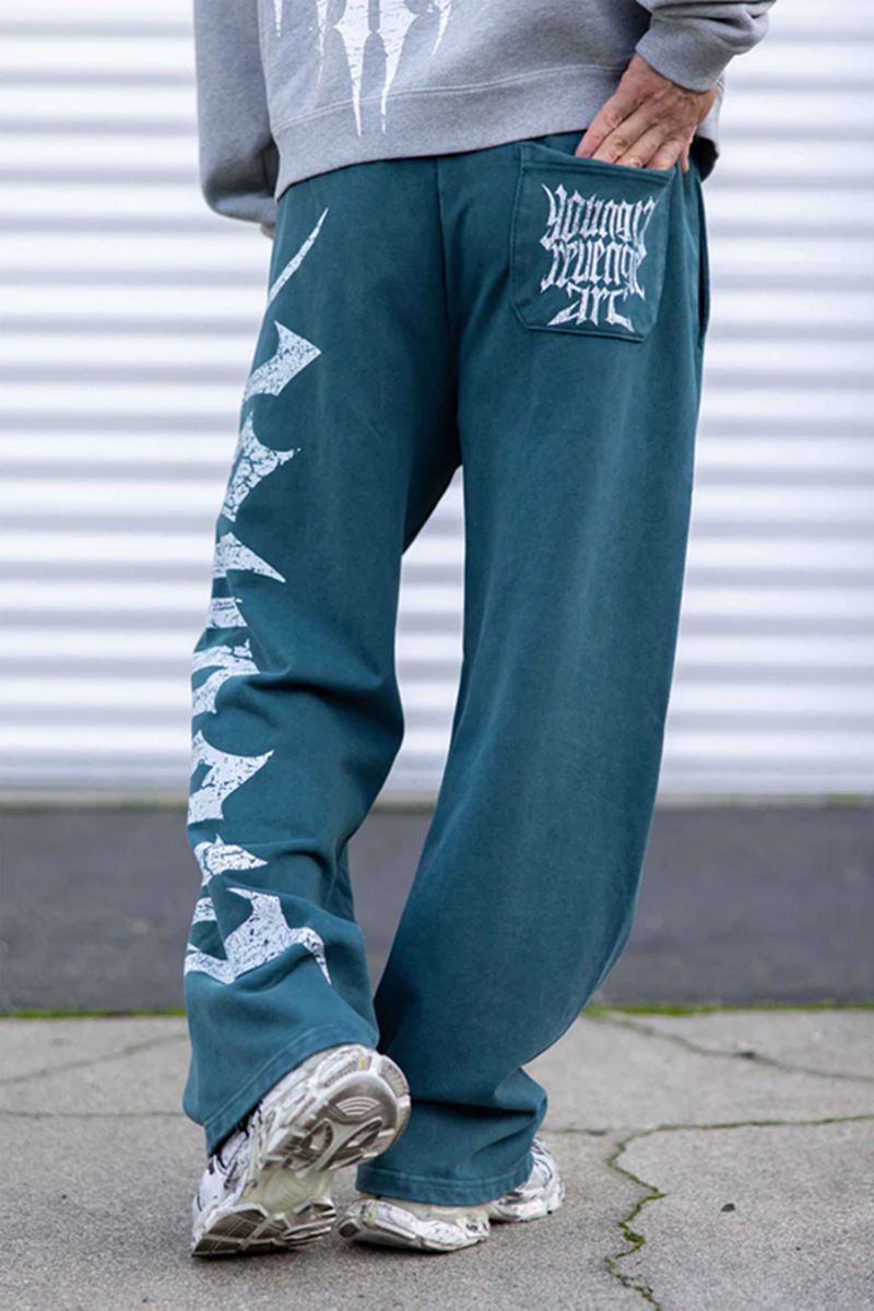 Pantalons de sport pour hommes, pantalons de sport, de course à pied, d'entraînement, en coton imprimé, pantalons de survêtement à jambes larges en coton imprimé pour la gym, la course à pied, l'entraînement, les joggeurs athlétiques_voghion.com