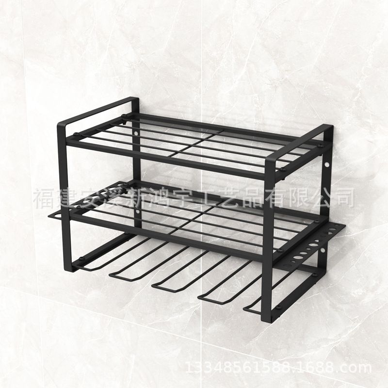 Support de perceuse à main à quatre couches, support mural pour outils électriques, support de rangement pour perceuse rechargeable, support de rangement pour outils de garage_voghion.com