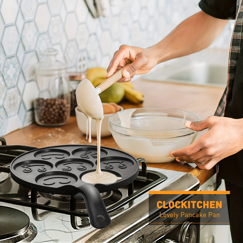 1 Pc Mini Pancake Griddle, Mini Pancake Pan, Pancake Maker With 7 Mold Design, Cookware, Kitchenware, Kitchen Supplies, Kitchen Items_voghion.com