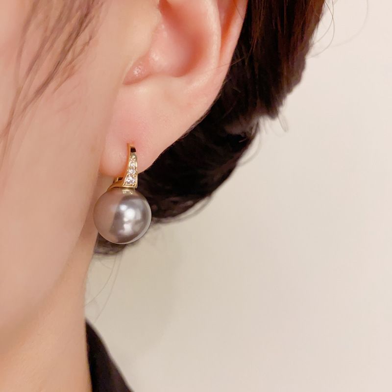 Design Sense Orecchini con tacco alto in zircone micro intarsiato, ganci in perle, orecchini dal temperamento alla moda, pendenti versatili e delicati_voghion.com