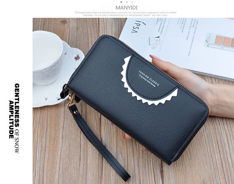 New Zipper Women's Long Handheld with Large Capacity Double Layer Wallet Fashion Mom Phone Bag_voghion.com