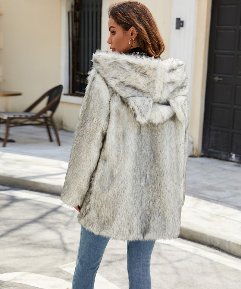 Damenbekleidung Damen Pelzmantel Herbst und Winter_voghion.com