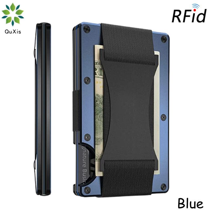 Kartenhalter Geldbörse Brieftaschen Metall Kartentasche Kohlefaser Brieftasche Brieftasche RFID Anti-Diebstahl-Bürste Blocking-Technologie_voghion.com