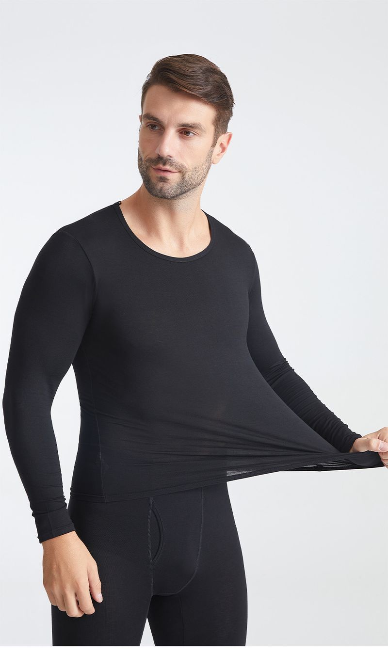 Men's Thermal Underwear Thin Top And Pants Autumn Clothes Set For Men_voghion.com