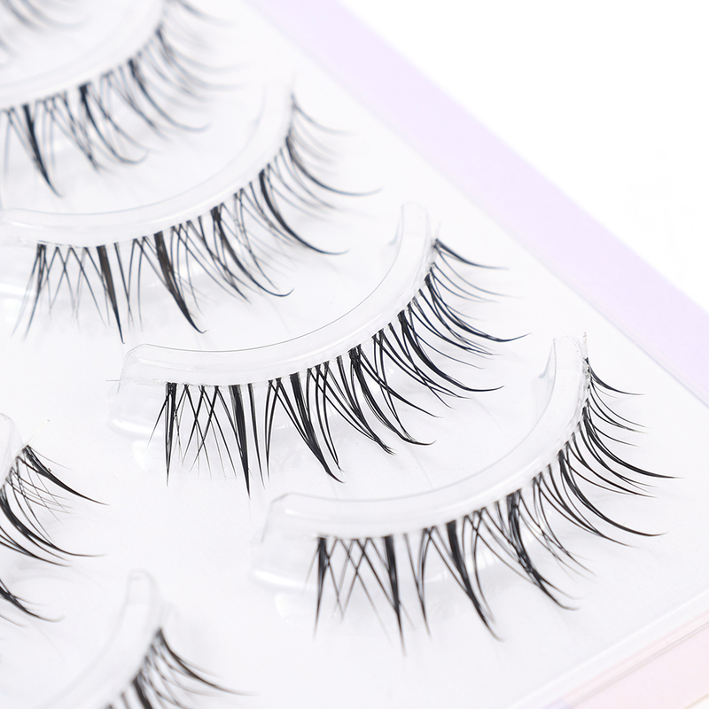 Manga New Natural Eyelashes Invisible Band Lash Extension False Eyelashes Cross Cluster Fairy 3D Faux Big_voghion.com