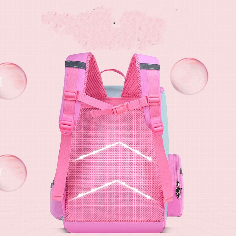 Niedlicher Schultaschenrucksack Grundschüler in Rosa Blau, geeignet für Jungen und Mädchen_voghion.com