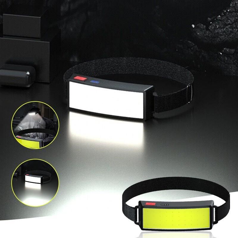 Faro portatile Mini COB LED Lampada frontale ricaricabile USB Torcia 3 modalità Faro per lampada frontale da campeggio all'aperto_voghion.com