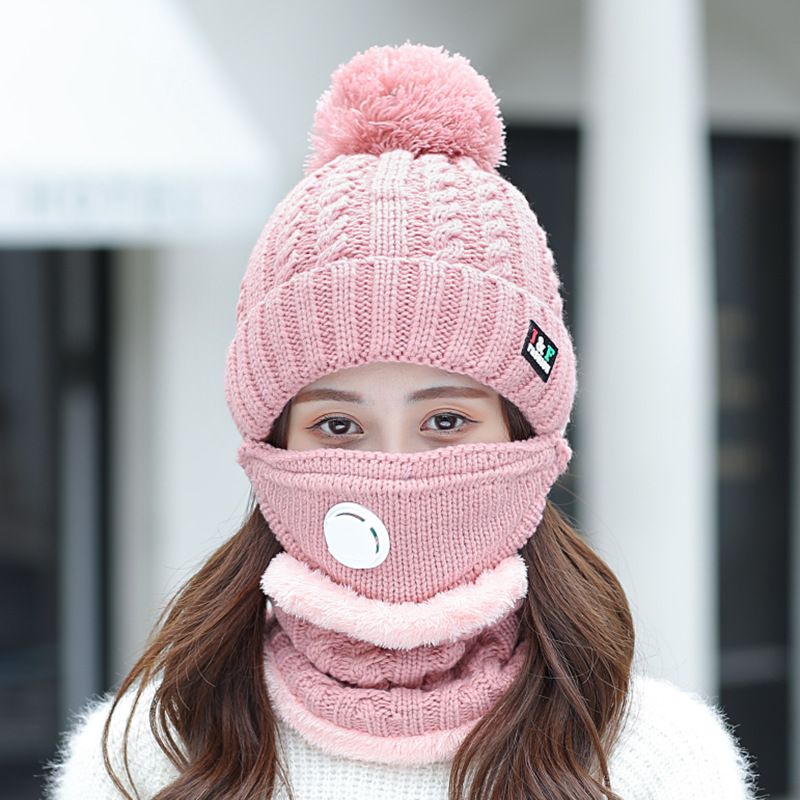 LazyZoom Trendy warme gebreide, schattige dames winterfietsmuts met koudebestendige oorbescherming_voghion.com