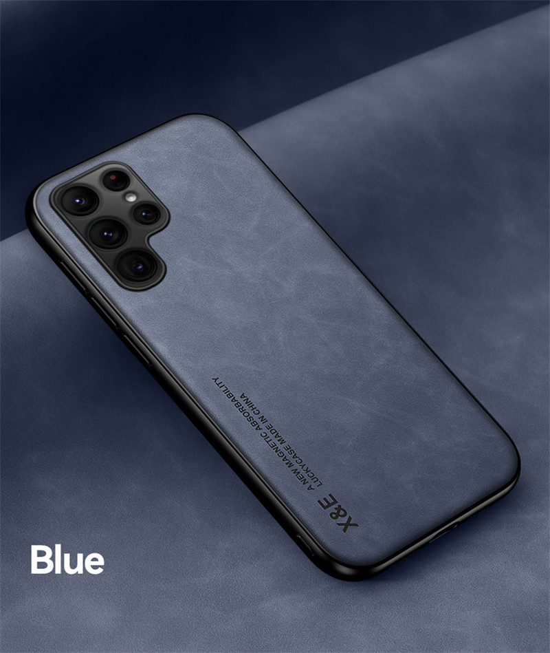 Custodia in pelle retrò di lusso per Samsung Galaxy S22 Ultra S21 Plus S20 FE S10 S9 Nota 20 10 M33 M32 Cornice morbida in silicone Pho_voghion.com