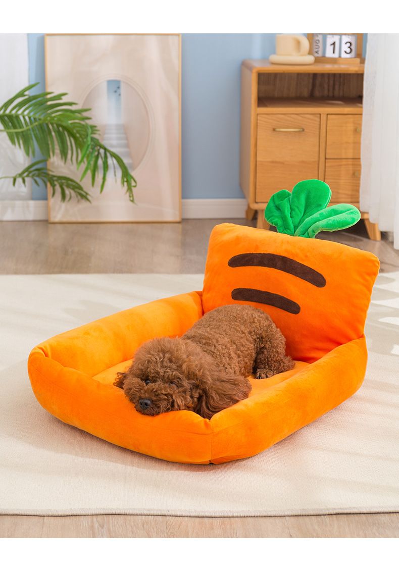 Autumn Winter New Creative Carrot Shaped Warm Cat Pet Open Dog Nest_voghion.com