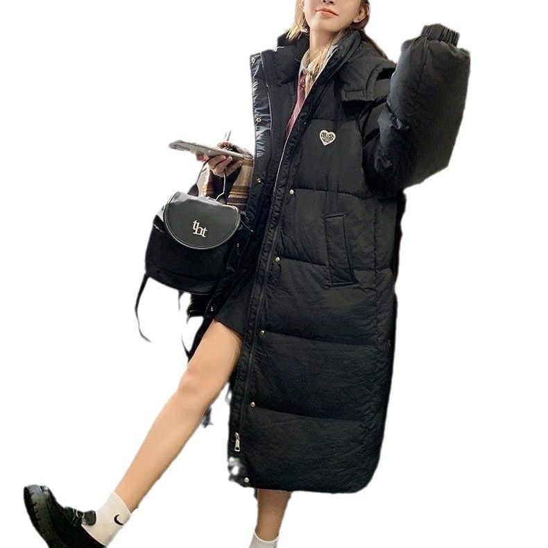 Cappotto invernale da donna Milk Fufu Down Nuovo coreano Sweet Love Sopra il ginocchio Giacca in cotone spesso_voghion.com