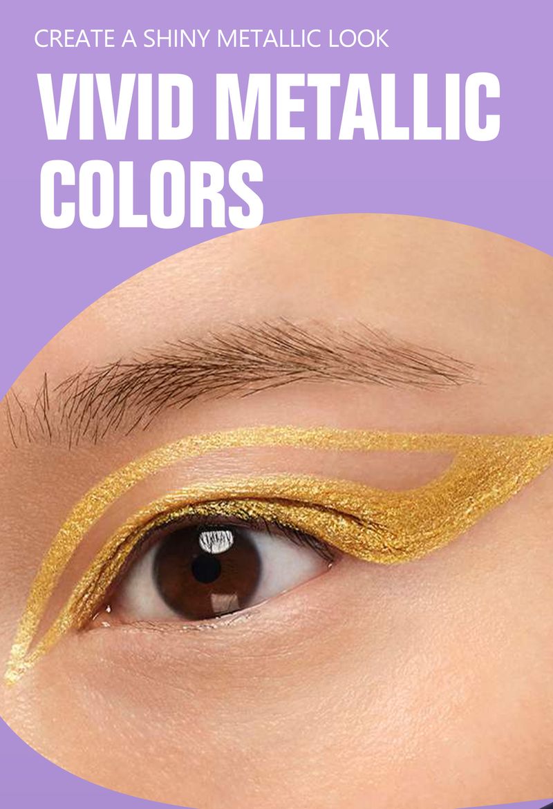 HANDAIYAN Ultra - Fine Metallic Liquid Eyeliner With Pearl Shimmer - Waterproof, Long - Lasting And Smudge - Proof_voghion.com