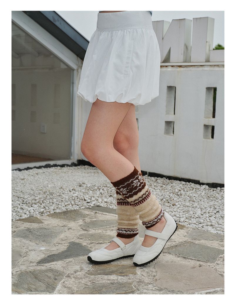 Chaussettes tricotées pour femmes, chaussettes droites et chaudes pour l'automne et l'hiver_voghion.com