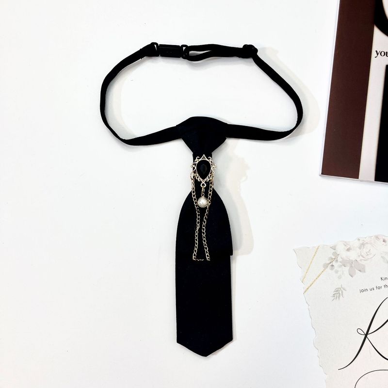 Papillon stile retrò americano Ivy League, cravatta senza nodo, accessorio per gilet di perle, versione coreana, scatto reale_voghion.com