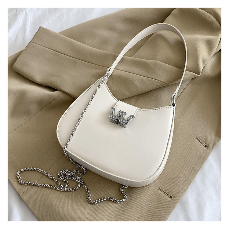 Factory Wholesale 2023 New Homeless Bag Women's Single Shoulder Messenger bag Crescent handbag rhinestone buckle armpit bag_voghion.com