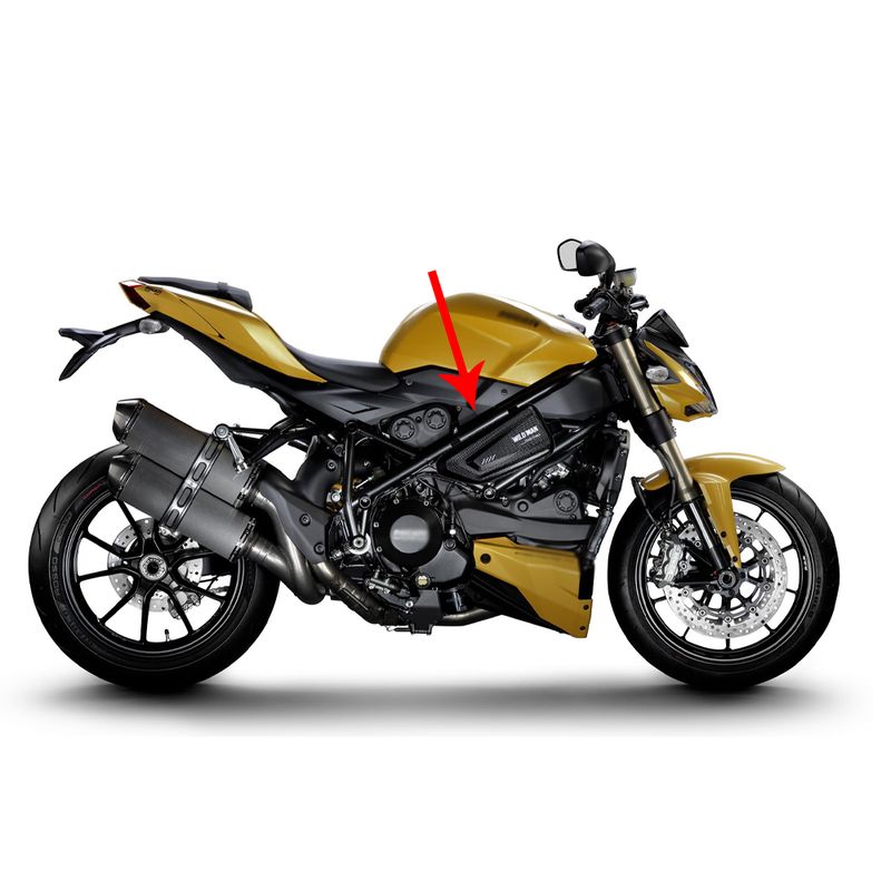 Til Streetfighter 848 1098 / S V4 / S motorcykelmodificeret sidetaske vandtæt trekantet sidetaske Streetfighter 848 Tilbehør_voghion.com