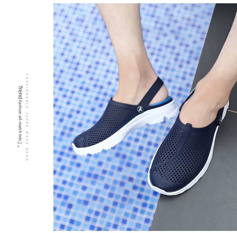 Pantofole estive da uomo alla moda antiscivolo per padre di mezza età, sandali per anziani con punta chiusa e suola spessa_voghion.com