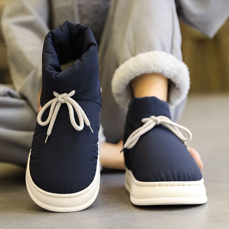 Męskie buty na wysokim obcasie z materiału puchowego, z podszewką z polaru, pogrubione, ciepłe, nowe, zimowe, odporne na zimno, Northeast_voghion.com